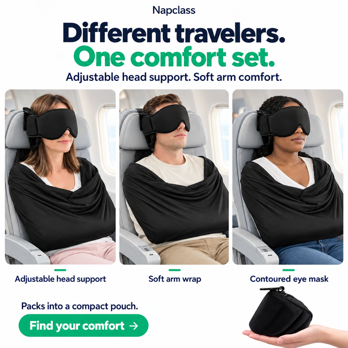NapClass | Feel more comfortable on your next flight.